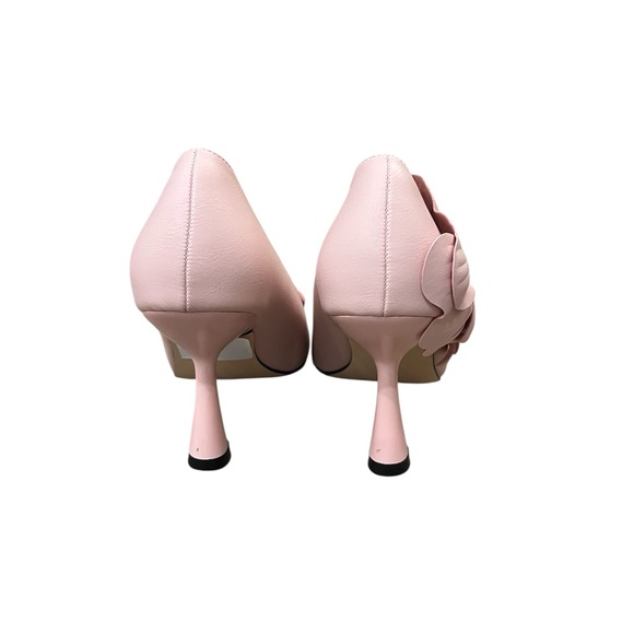 New Coutgo Blush Pink Women's Heels Floral Heels Pointed Toe Size: 6 1/2 - Picture 4 of 7
